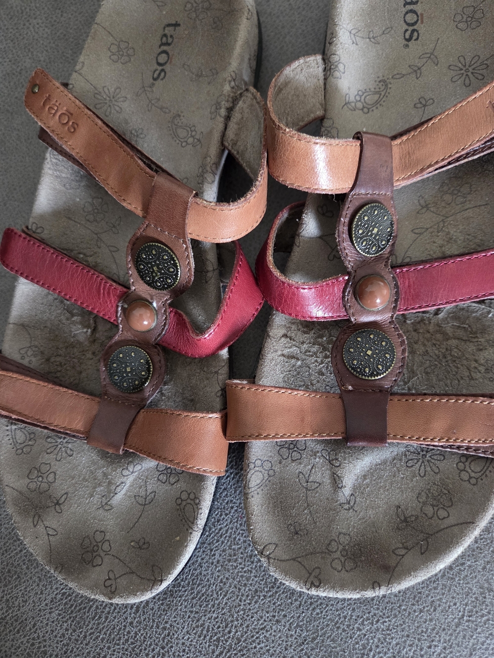 Taos Multi-Color Leather Strappy Sandals - Picture 4 of 7
